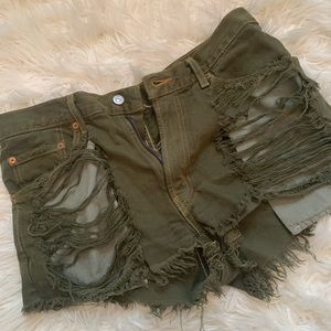 Fur of a Kind Levi Ripped Jean Shorts